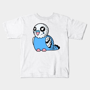 Cobalt Blue Budgie Kids T-Shirt